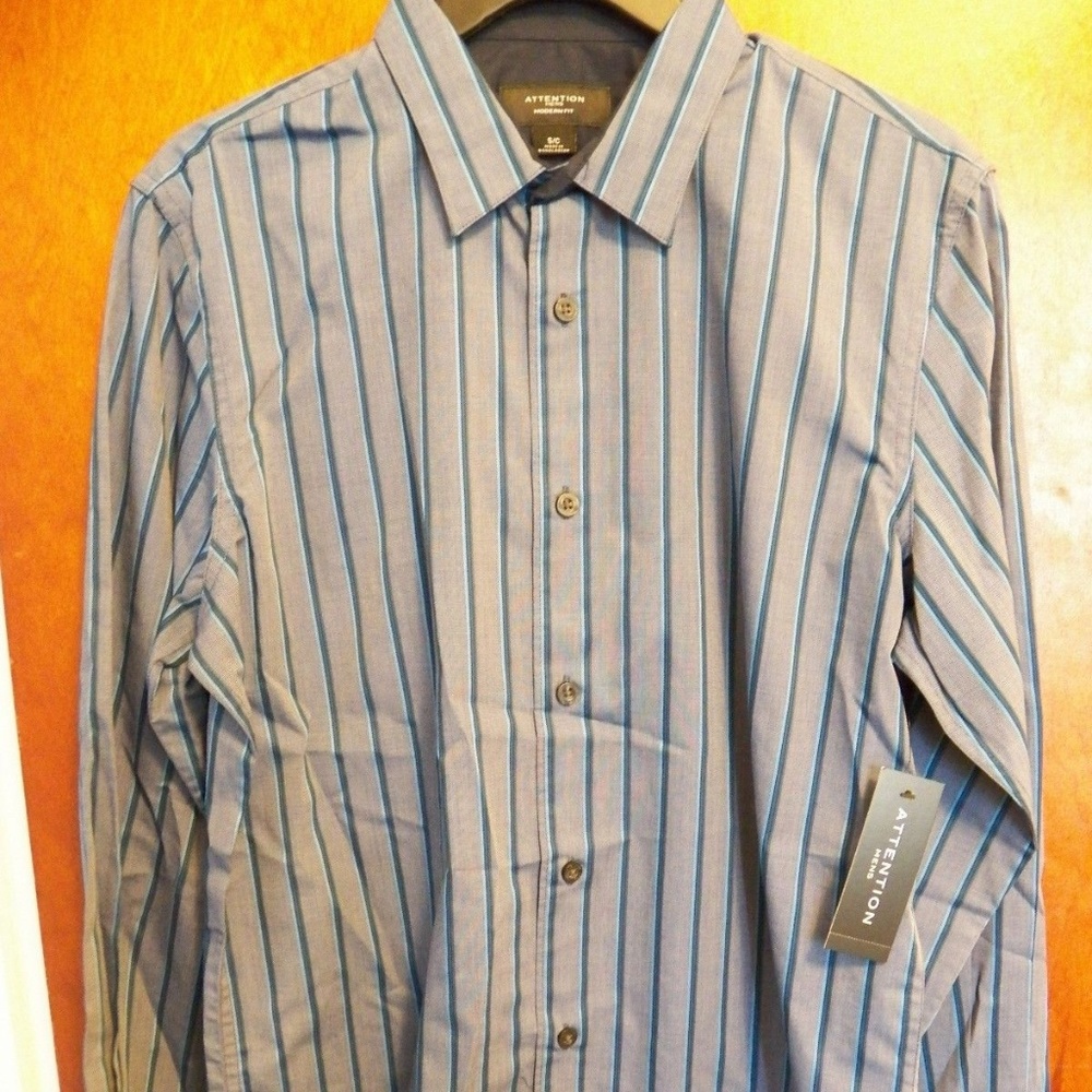 Attention MEN'S Shirt Modern Fit Button Down